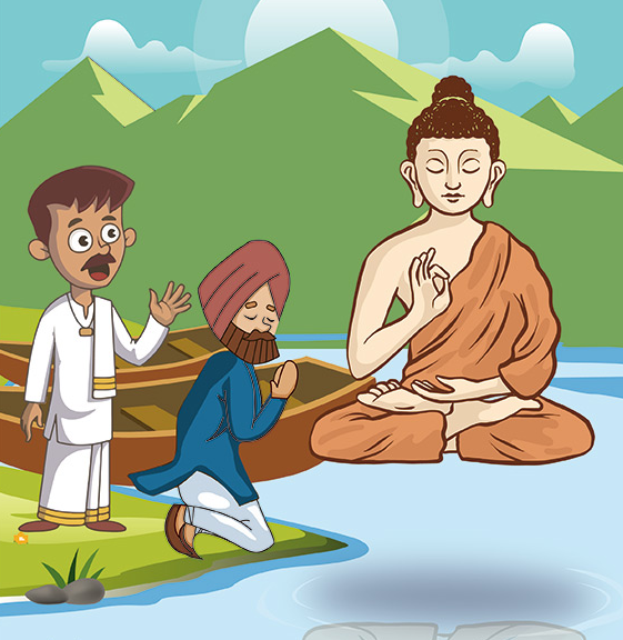 船师渡佛僧过水缘