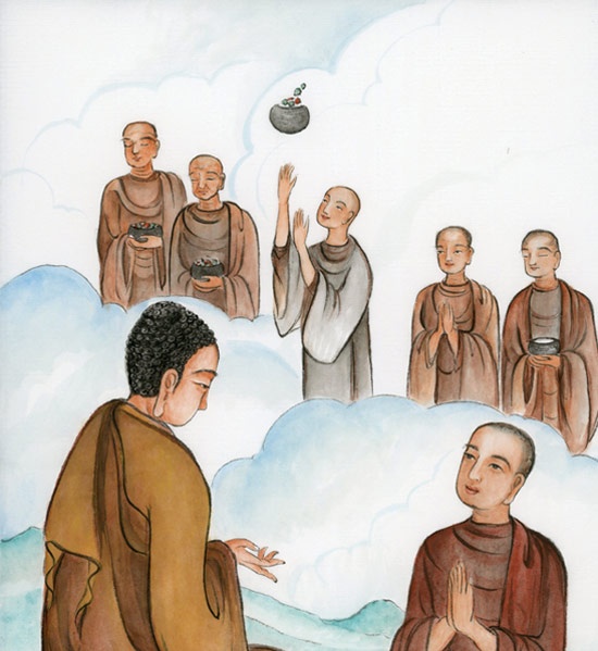 善爱比丘尼食随念至之宿缘