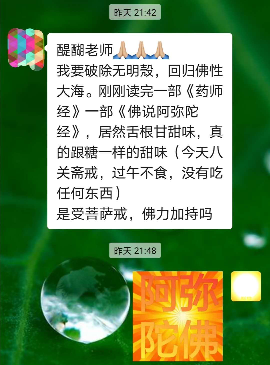 随喜赞叹师兄的精进