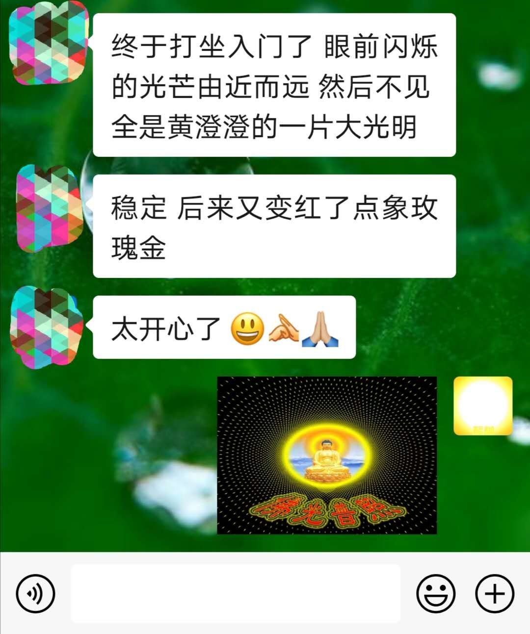 打坐入门了，眼前闪烁的光芒由近而远