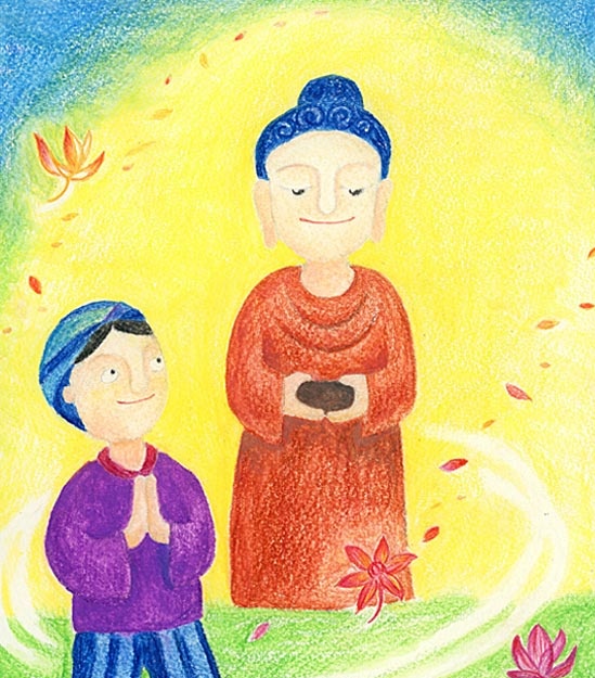 绕佛一匝得授记