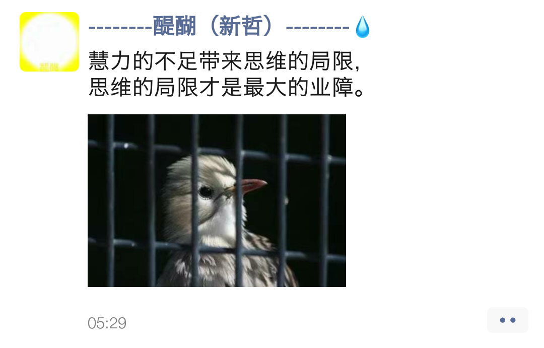 慧力的不足带来思维的局限，思维的局限才是最大的业障。