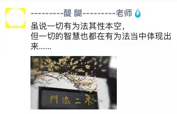 虽说一切有为法其性本空， 但一切的智慧也都在有为法当中体现出来……