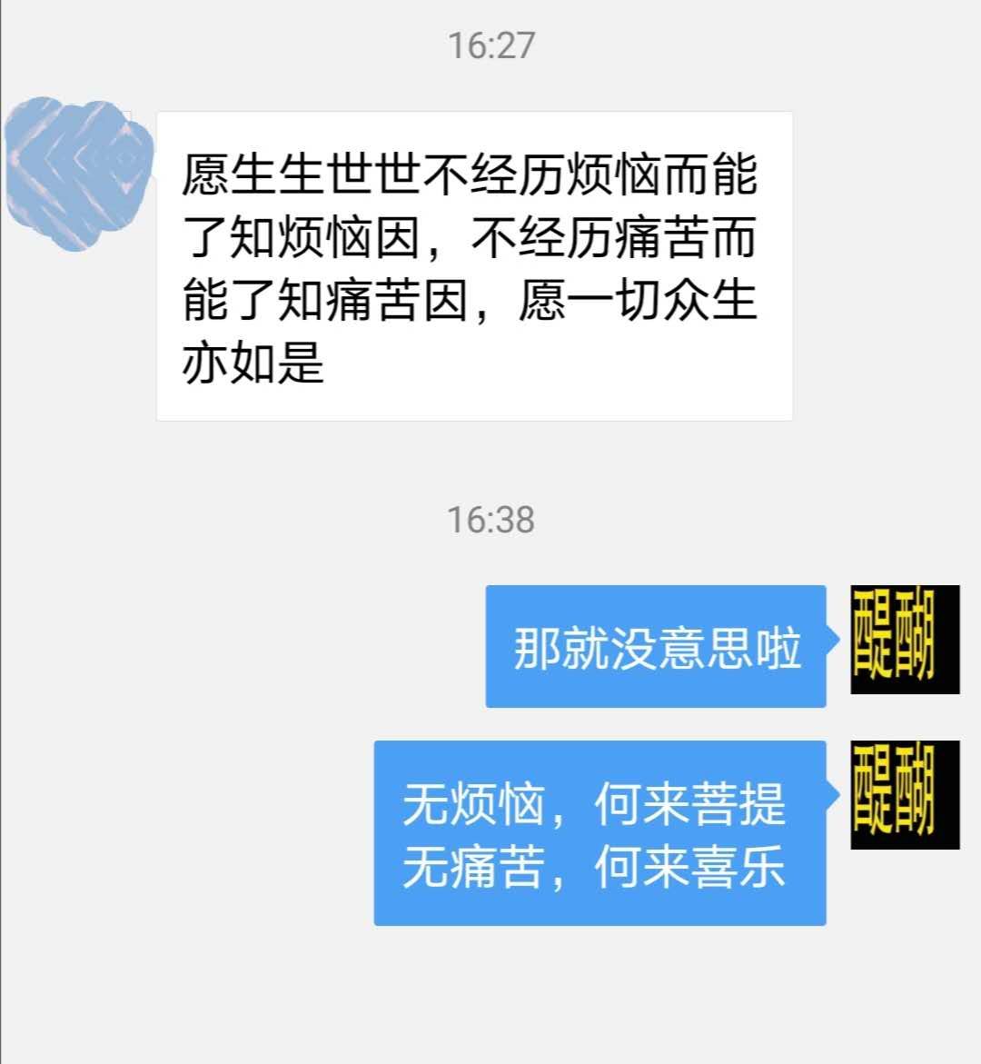 无烦恼，何来菩提。无痛苦，何来喜乐