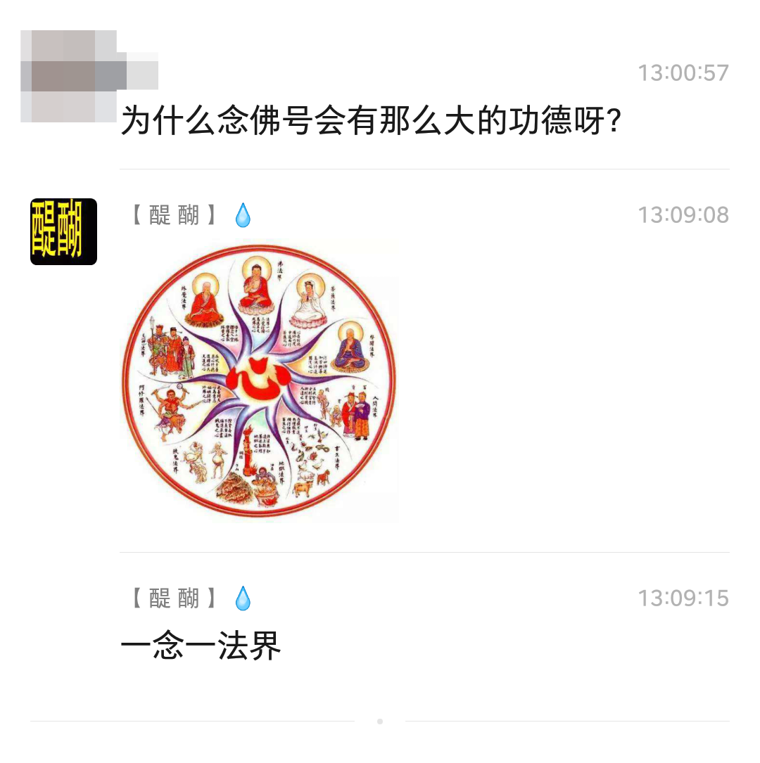 问：为什么念佛号会有那么大的功德呀？  答：一念一法界