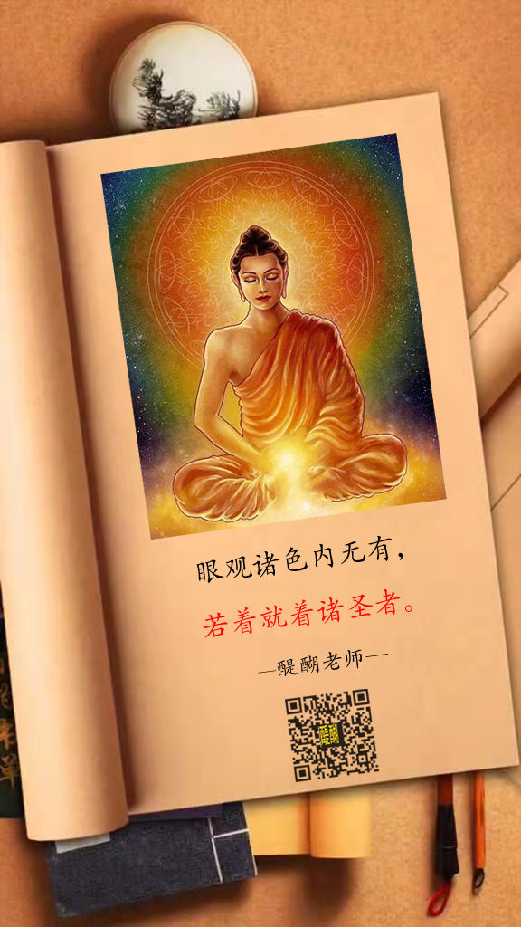 眼观诸色内无有， 若着就着诸圣者。