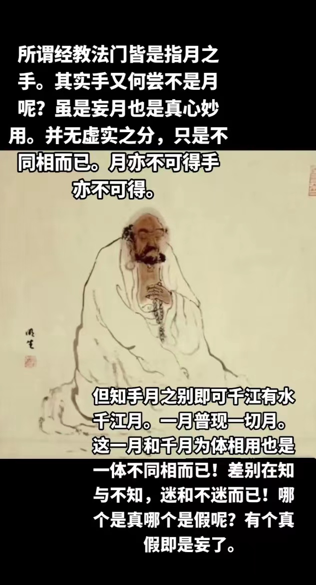 所谓经教法门皆是指月之手