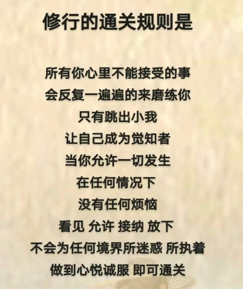 修行的通关规则是