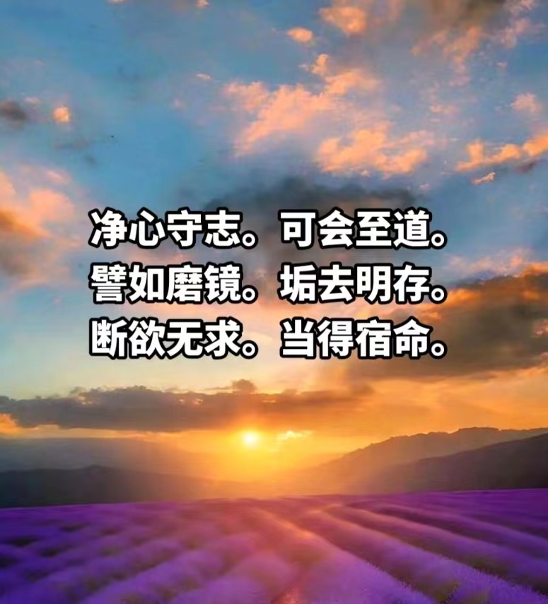 断欲无求。当得宿命